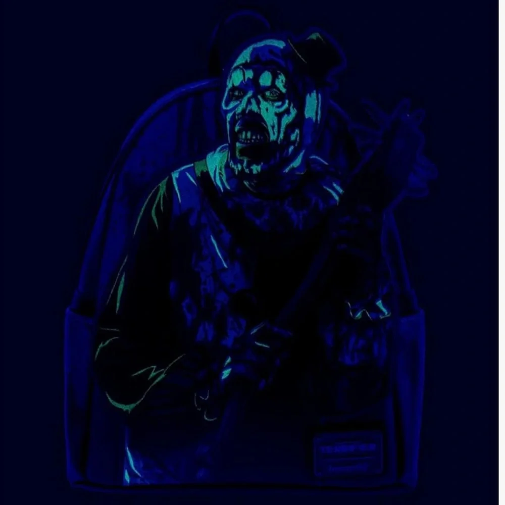 Loungefly Terrifier Art the Clown Blood Splatter Glow-in-the-Dark Mini-Backpack